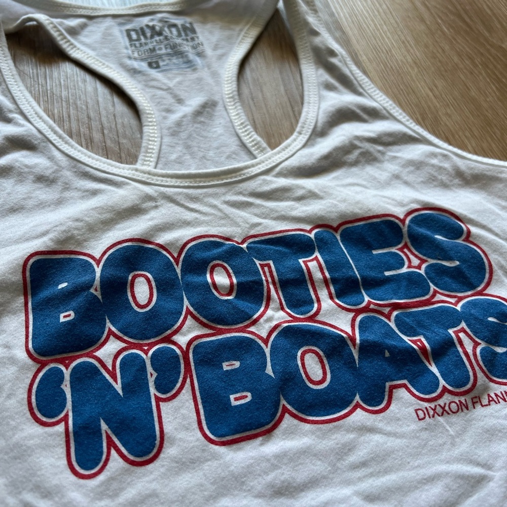 DIXXON White Tank with Blue Logo